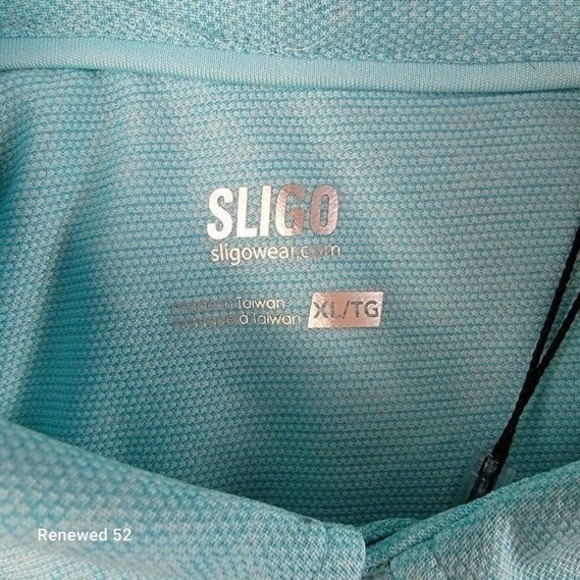 Slingo Wear Men's XL Blue Polo Shirt UPF 40 Moisture Wicking NEW - Picture 2 of 13